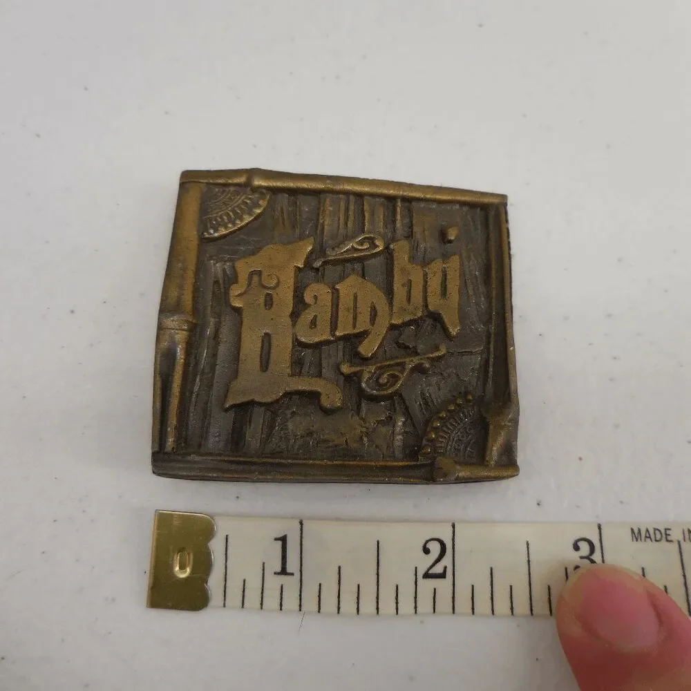 Vintage 1975 Bambu‎ Hemp Rolling Paper Belt Buckle Rare